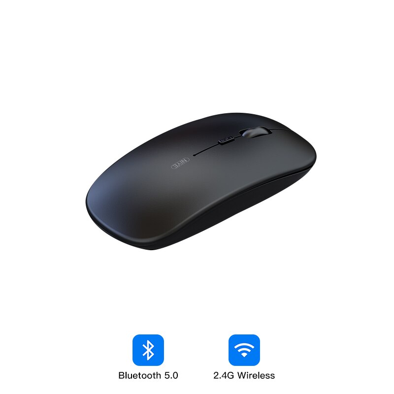2.4G bezprzewodowa mysz komputerowa mysz Bluetooth Silent PC ergonomiczna Mause ładowalna mysz optyczne USB myszy do biura Laptop PC: Bluetooth  black