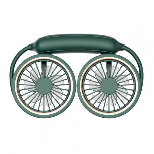 Mini Wearable Oplaadbare Inklapbare Hals Ventilator Voor Reizen: Green 1200mAh