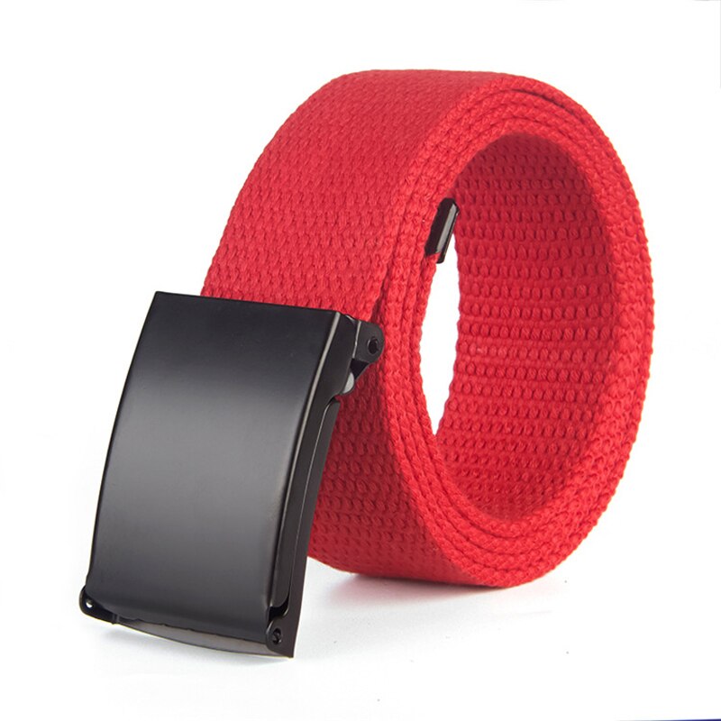Ceinture en toile tissée à Double boucle | décontracté , ceinture tressée pour hommes, ceinture de taille,: B-red