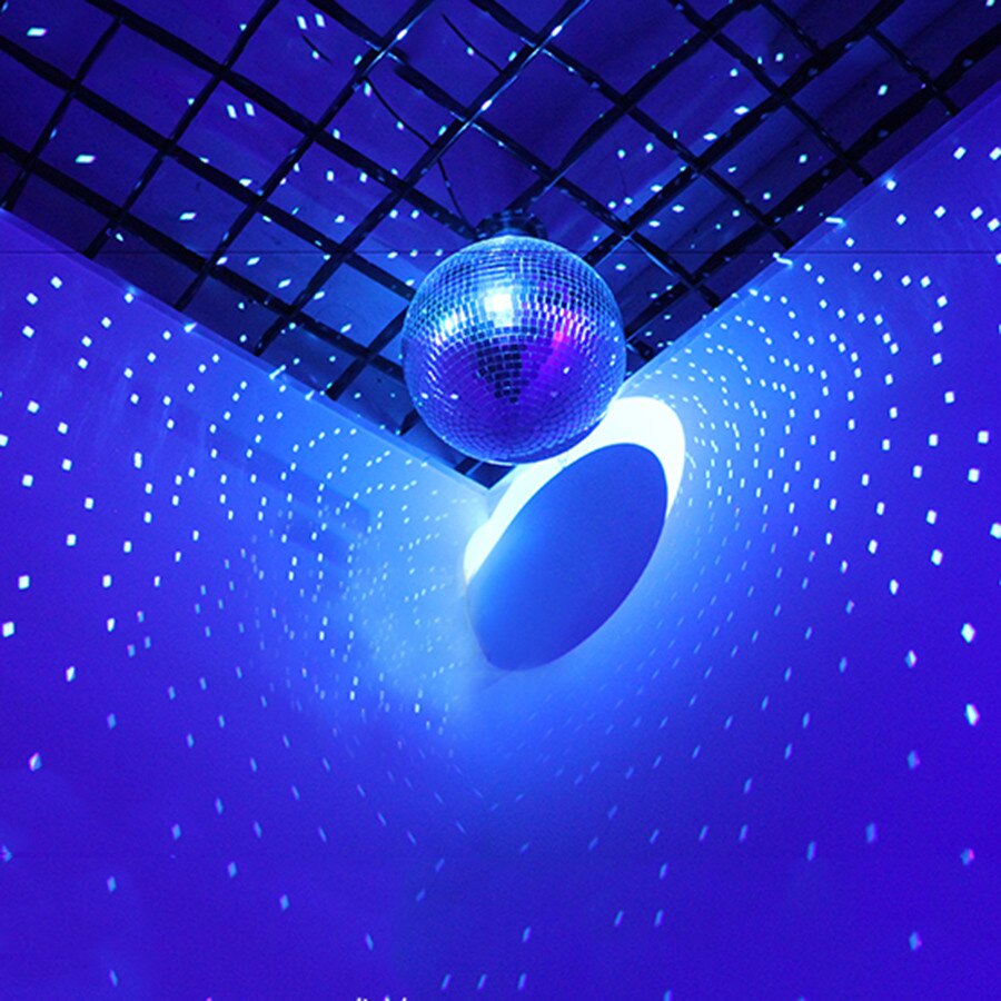 20CM 25CM 30CM Mirror Disco Ball With Remote Control RGB Beam Pinspot Lamp Rotating Silver Glass Ball For KTV Bar Wedding Party