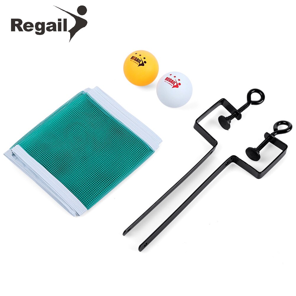 REGAIL Portable Table Tennis Net Rack Set Ping Pong Ball Net Rack Set