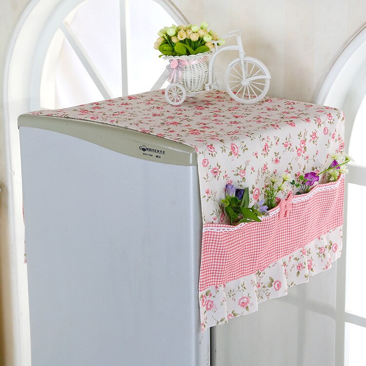 1 kpl 50*120cm brodeerattu jääkaapin kansi kukkatyylinen pölytiivis kansi jääkaapin kodin sisustukseen kodinkoneiden kansi