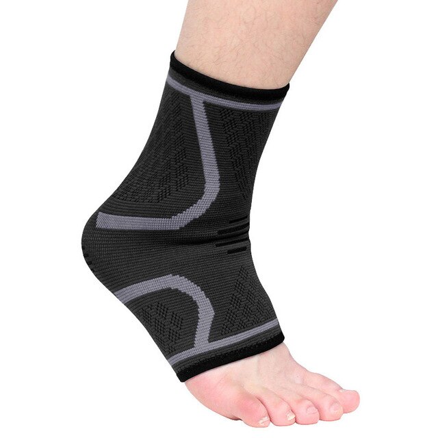 1 Paar Enkel Ondersteuning Compressie Pad Vrouwen Gym Fitness Nylon Elastische Ondersteuning Voet Bandjes Protector Voetbal Enkelbrace: gray / XL