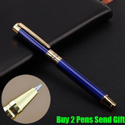 Merk yong sheng metalen vulpen doos verpakking business executive snel schrijvende inktpen 1132: Blauwe rollerpen