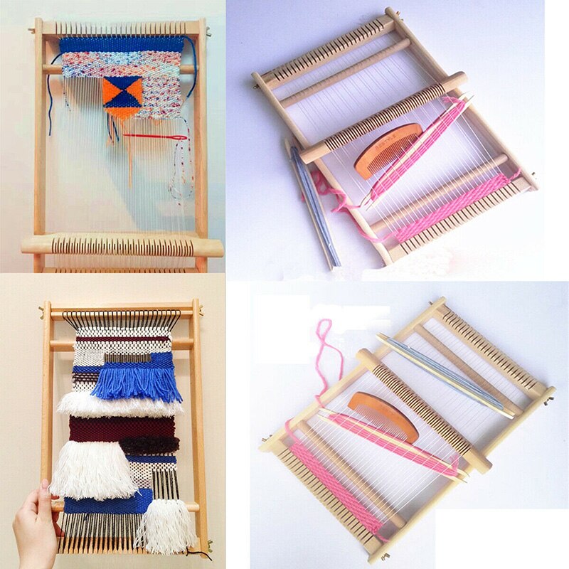 Looms Wooden Tapestry Hand-Knitted Machine DIY Woven Set Weaving Loom Kit