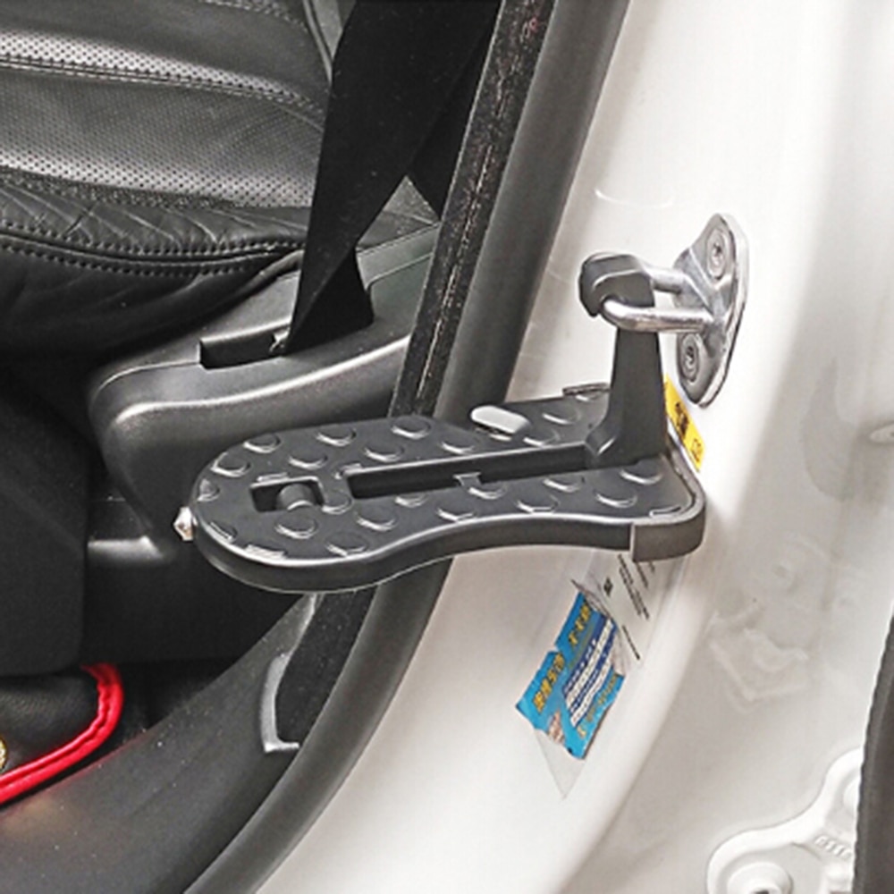 Universal bil dørtrin bil hjælpepedal suv tag pedal foldbar aluminium dørtrin sidedør krog pedal til bil interial