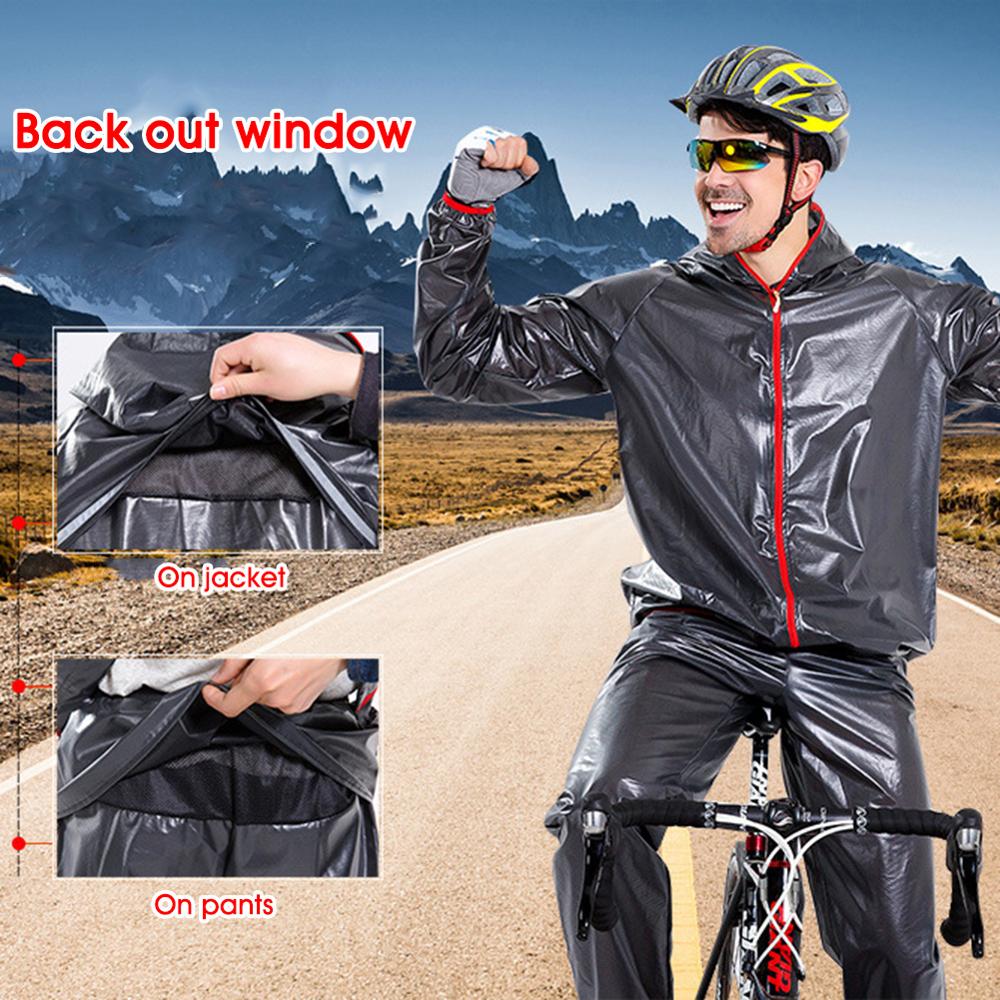 Waterproof Cycling Jacket TPU+MTB Bicycle Bike Raincoat Pants Waterproof Raincoat Suit For Men Women Outdoor Cycling