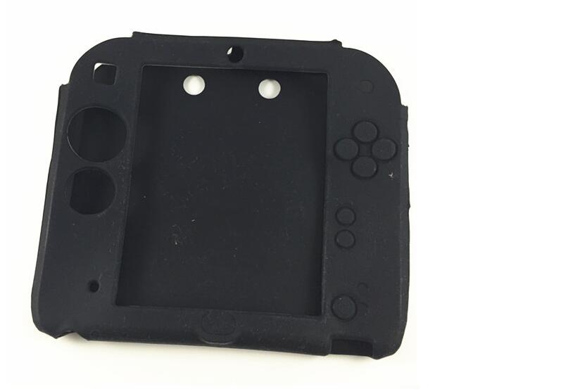 Game Accessoires Ultra Dunne Zachte Rubber Silicone Cover voor Nintendo 2DS Gel Beschermhoes huid (zwart of Blauw) voor Optie