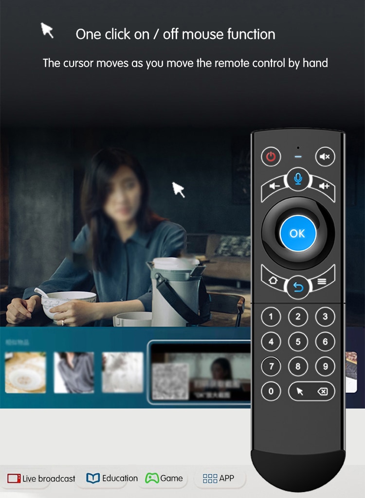 VONTAR – télécommande vocale G21 PRO, clavier sans fil 2.4G, souris Air avec gyro d&#39;apprentissage IR, pour Android TV Box H96 MAX X3 Pro