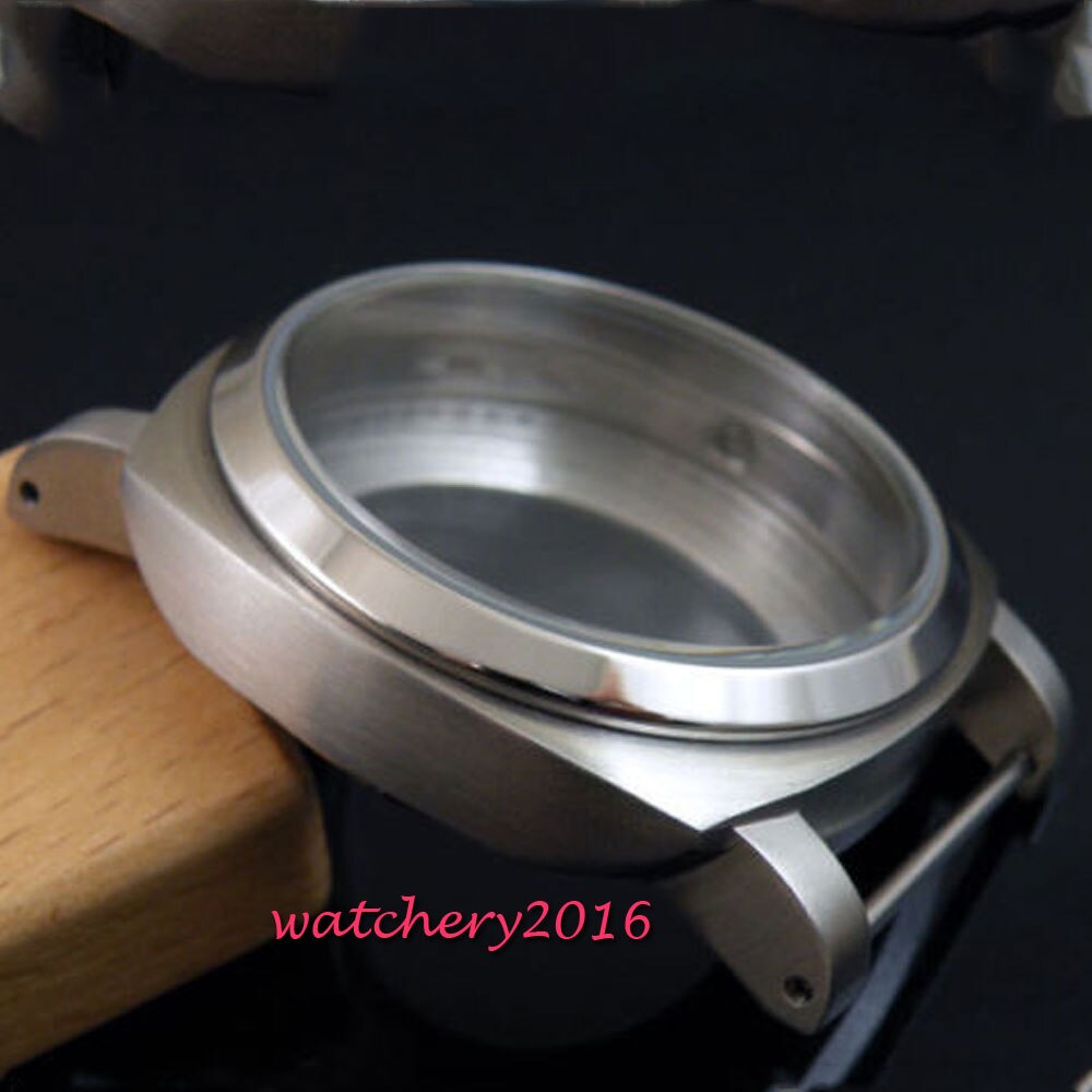 44mm stainless steel hardened brushed case fit 6497 6498 ST 36 movement watchcase