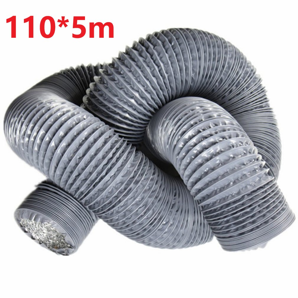 Aluminum Foil Composite Pipe Double-layer Telescopic Hose Smoke Exhaust Pipe Air-conditioning Ventilation Pipe: gray-02