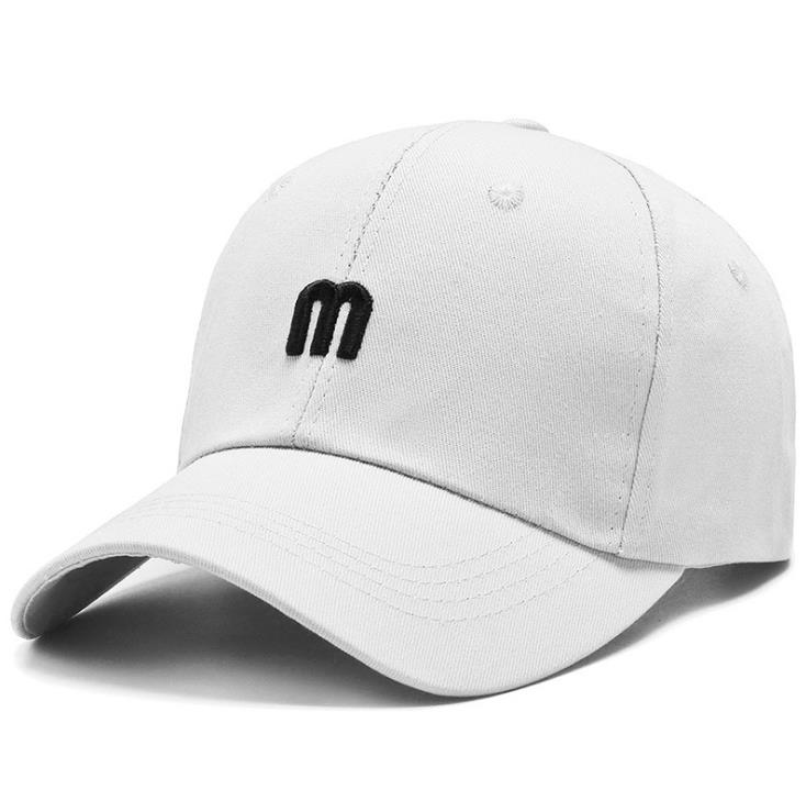 Four Seasons Unisex Baseball Caps Casual Style Cotton Letter Pattern Outdoor Street Sports Cool Girl Boy Hats: White
