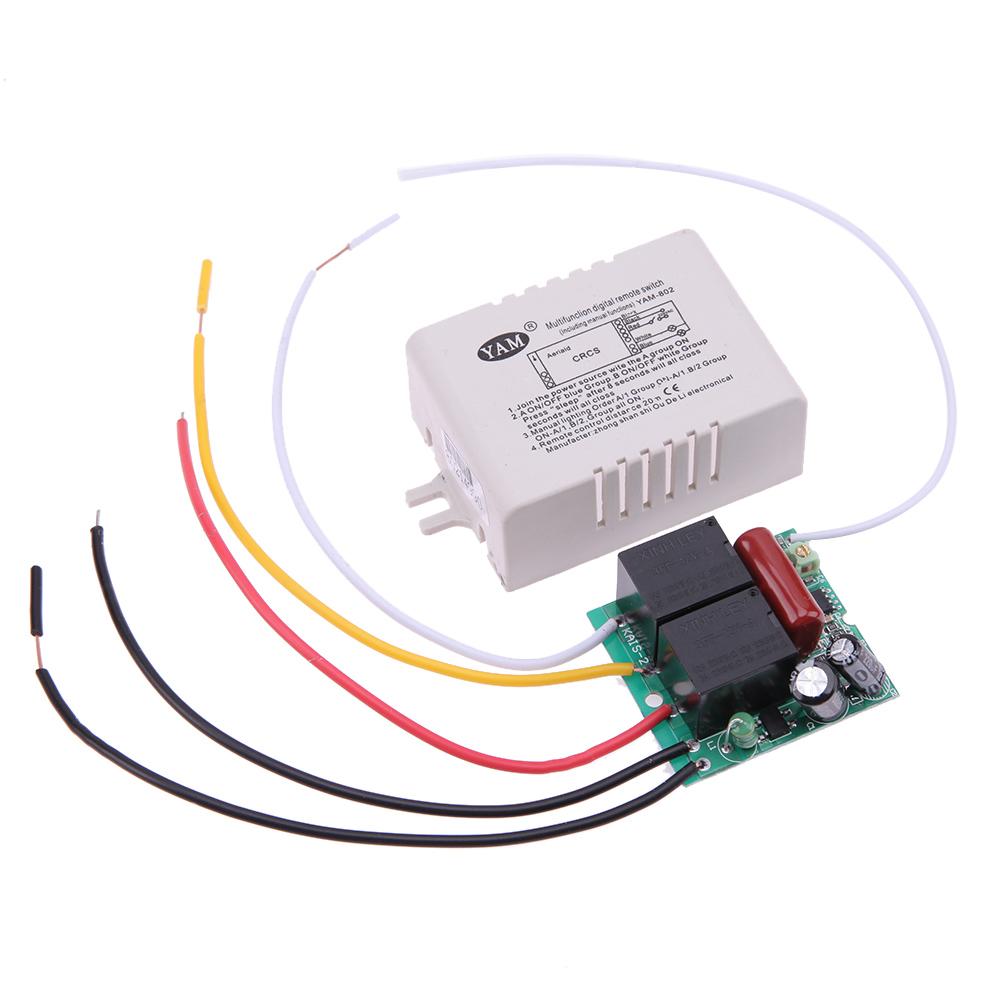 Trådløs tænd/sluk 1/2/3 veje 220v lamper fjernbetjening kontakt modtager sender controller indendørs lampe reservedele til hjemmet