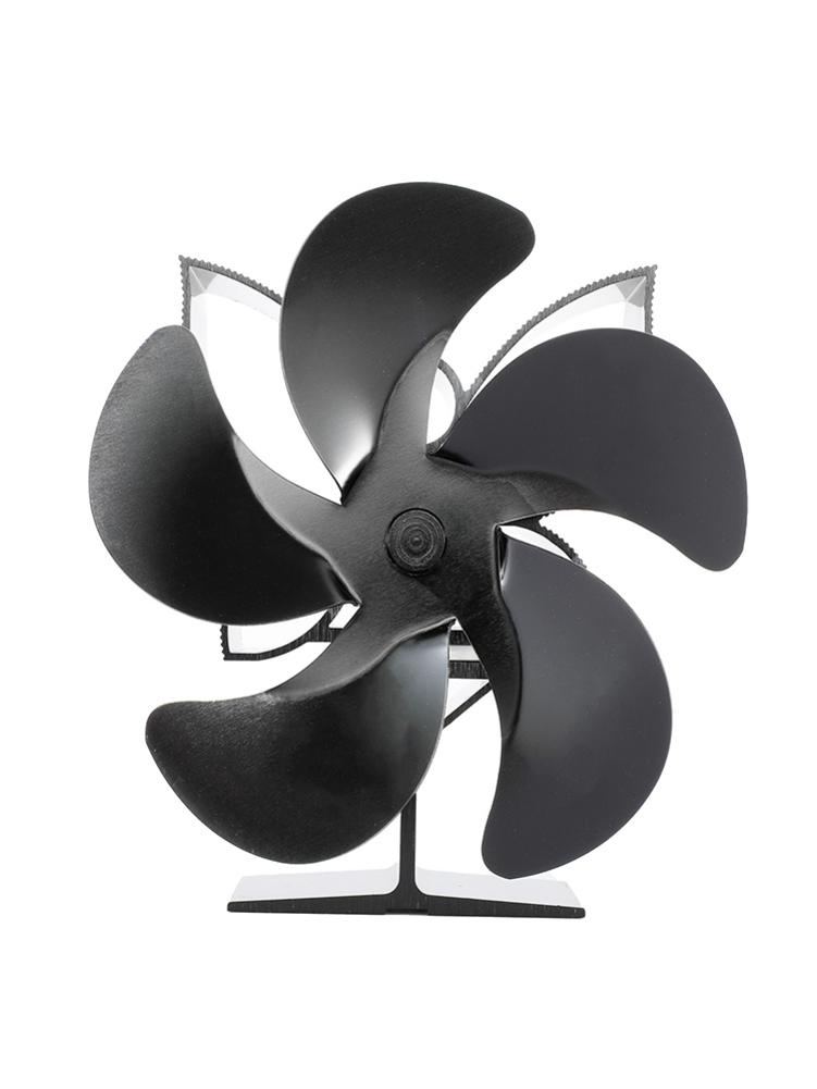 5-blade Fireplace Fan Quiet Safe Heat Powered Stove Fan Eco Friendly Quiet Fan Home Efficient Heat Distribution