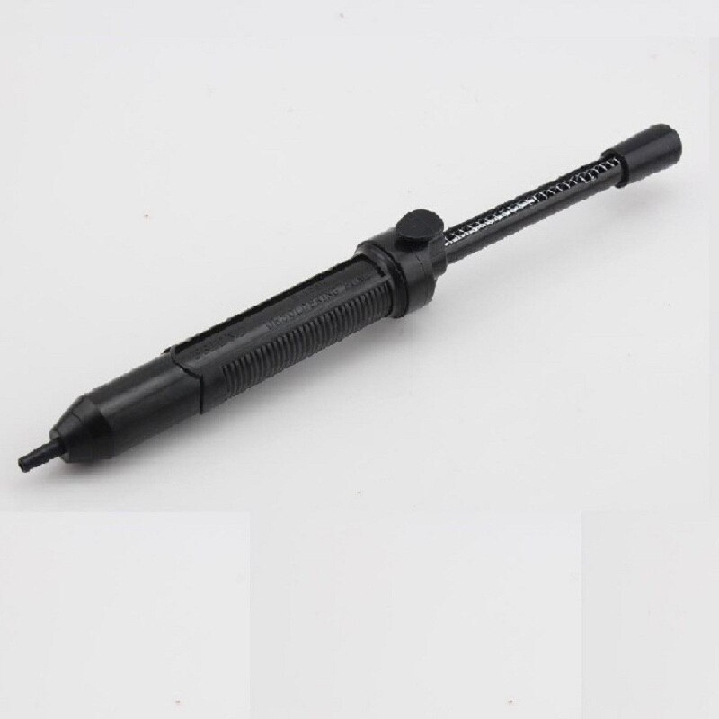 1Pcs Semi Aluminium Metal Desoldering Pump Tool Iron Desolder Hand Welding Tools Blue Durable Removal Device Vacuum Soldering: black F108