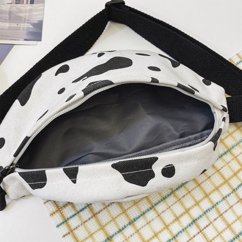 Kvinder ko print talje fanny pack bælte pose rejse hofte bum skulder taske pung taske