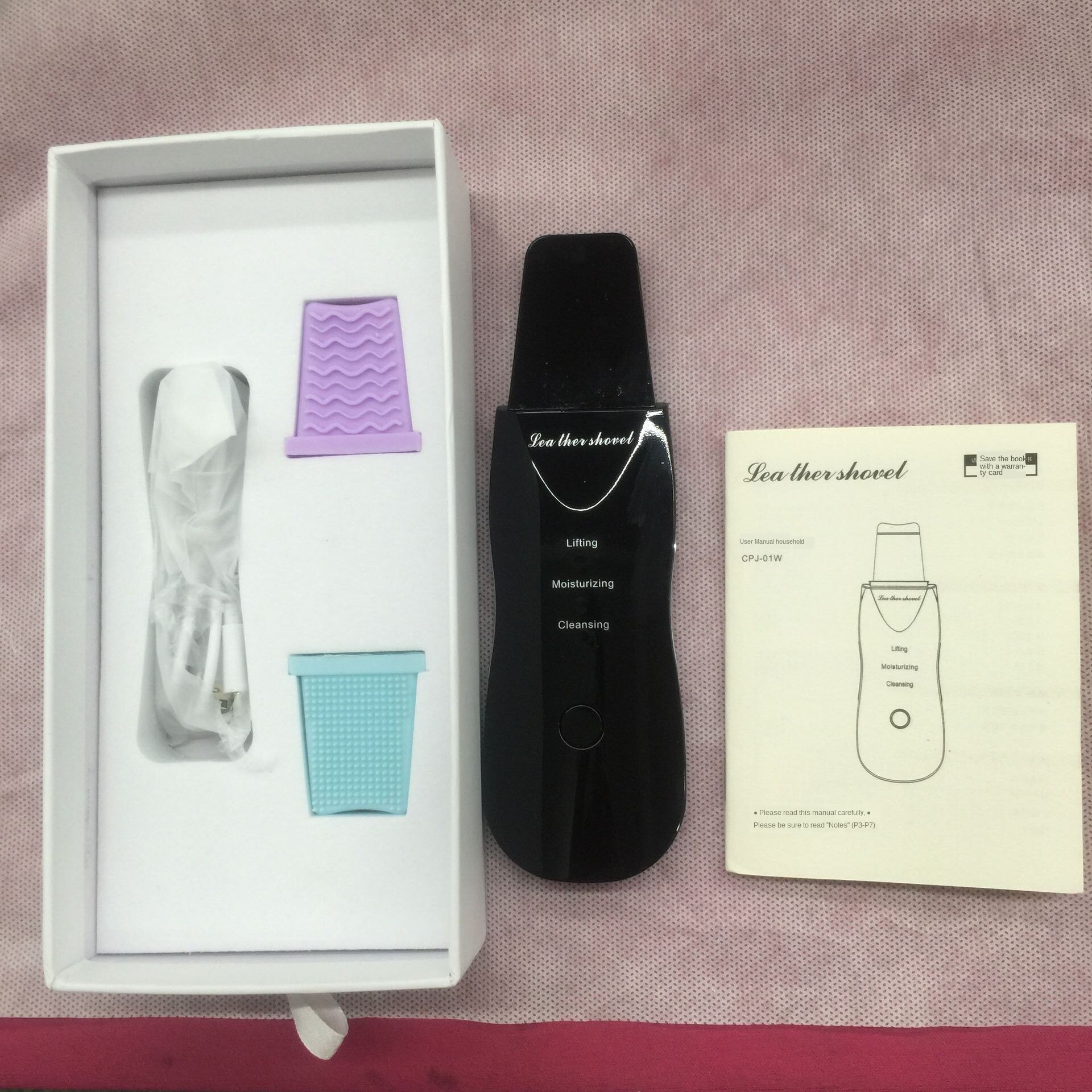 Anlan-purificador de pelo ultrassônico, máquina de limpieza provista de rosado, peeling facial, limpiador de poros, máquina de esfo: Style 1