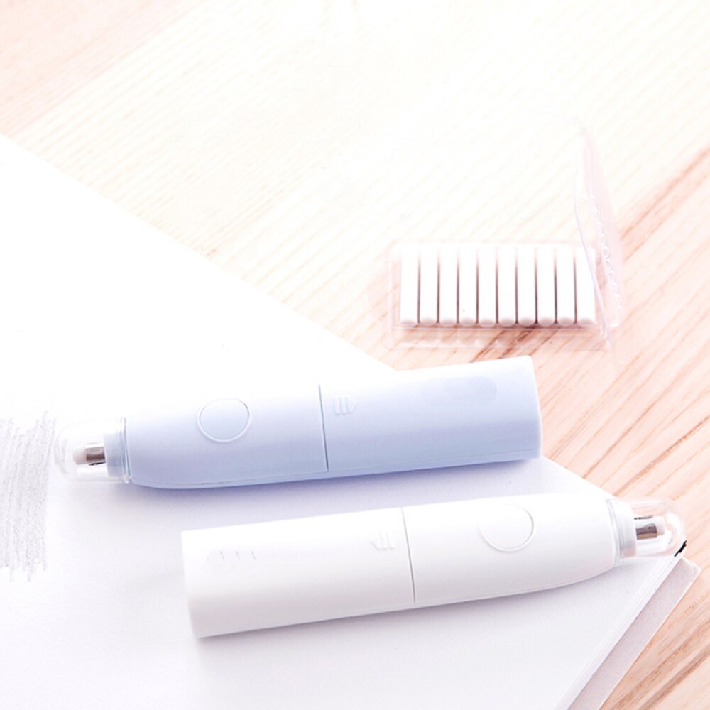 Battery Operated Eraser Electric Eraser set Automatic Rotation kids Child School Supplies Stationery Replaceable eraser rubber
