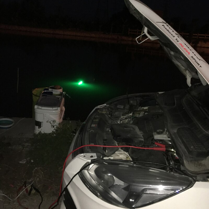 12V 30W LED Green Underwater Submersible Fishing Light Boat Squid Fish Lamp