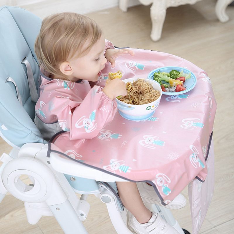 KLV Neugeborene Lätzchen Tisch Abdeckung Baby Esszimmer Stuhl Kleid Wasserdicht Speichel Handtuch Rülpsen Schürze Lebensmittel Fütterung Zubehör