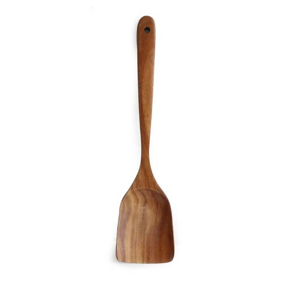 Cuillères spatule en bois | Ustensiles de cuisine, rétro en bois, ustensiles de cuisine domestiques, ustensiles de cuisine, cuillères légères, ustensiles de cuisine avec trou de suspension 7 Types: 1