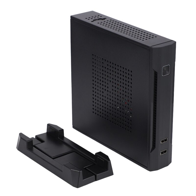 Custodia per Computer mini-itx Slim con fattore di forma ridotto custodia per Computer HTPC con 2 x adattatore di alimentazione usb 2.0 12V 5A