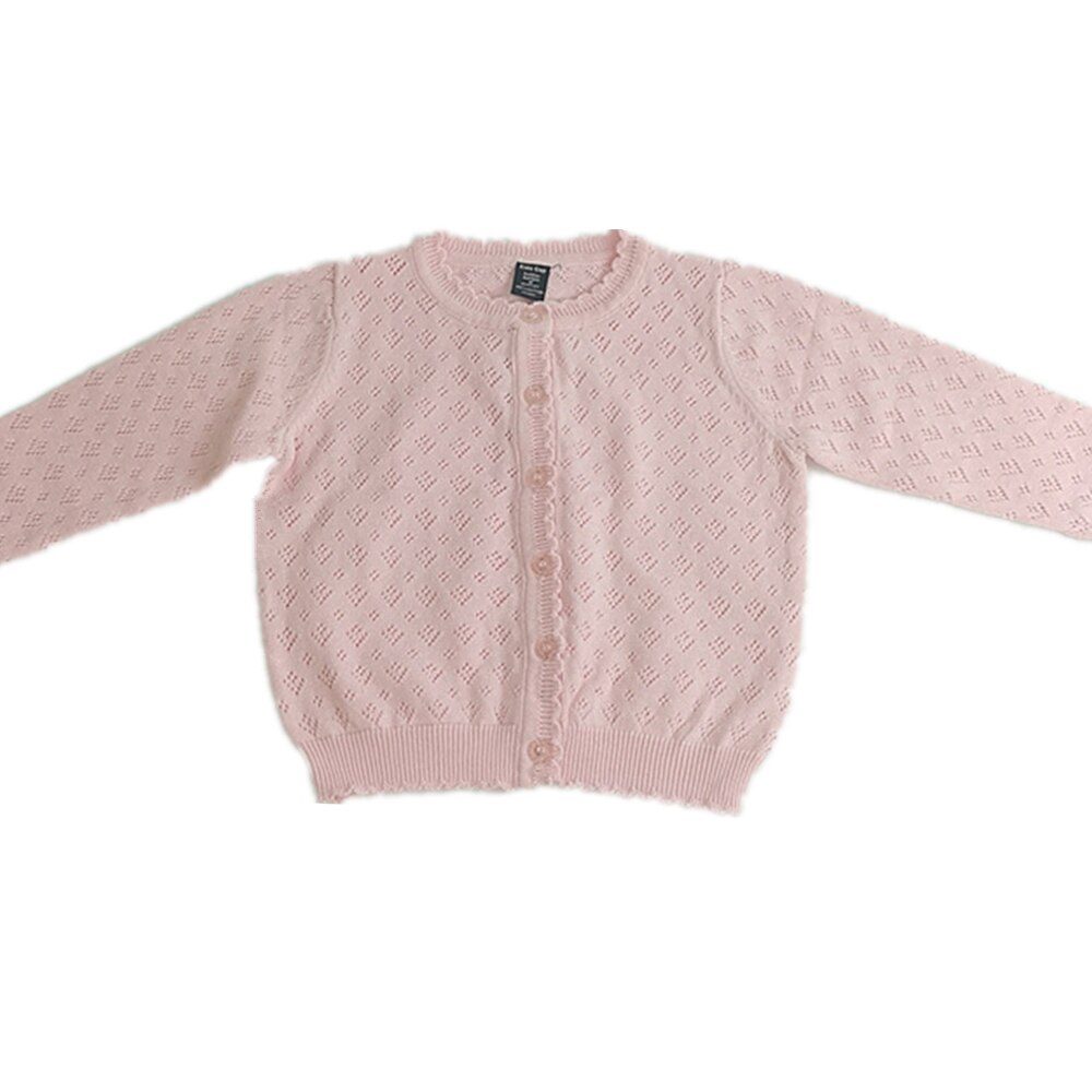 Bianco Della Ragazza Cardigan Bambini di Autunno della Molla Cotone A Maniche Lunghe Maglione Della Ragazza Per 2 3 4 6 8 10 Anni 2016 delle ragazze del Cappotto AKC165016: Colore rosa / 2T