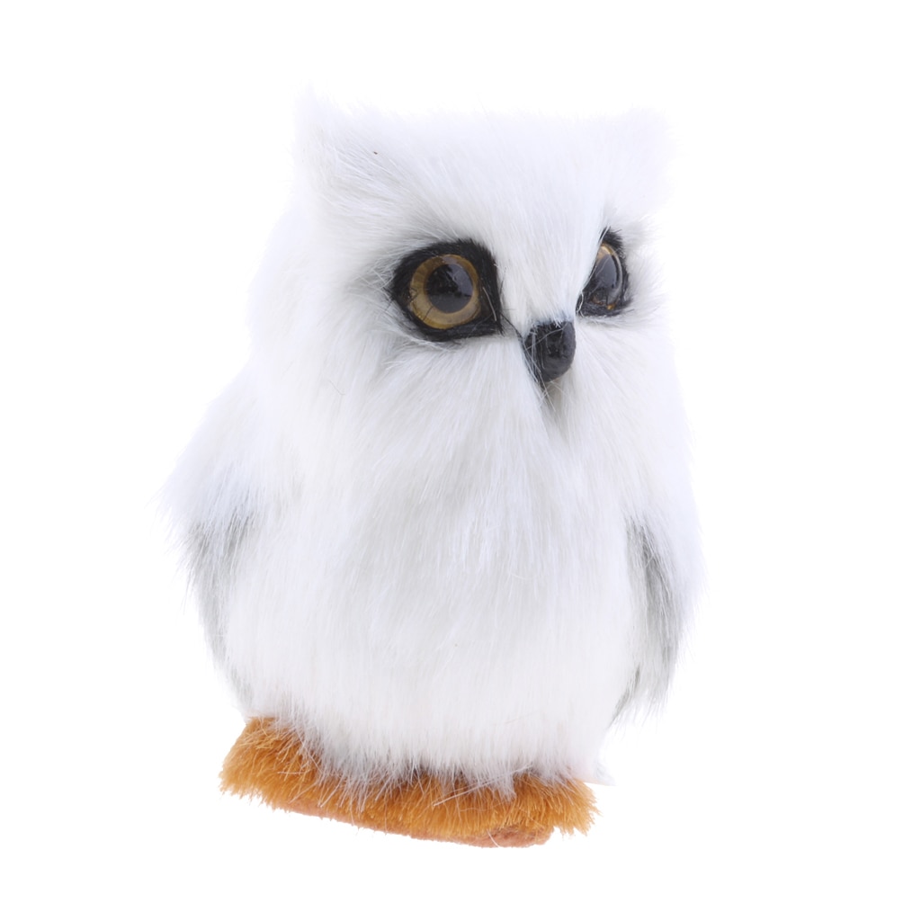 Levendige Realistische Levensechte Mini Kunstmatige Witte Uil Vogel Decoratie Speelgoed