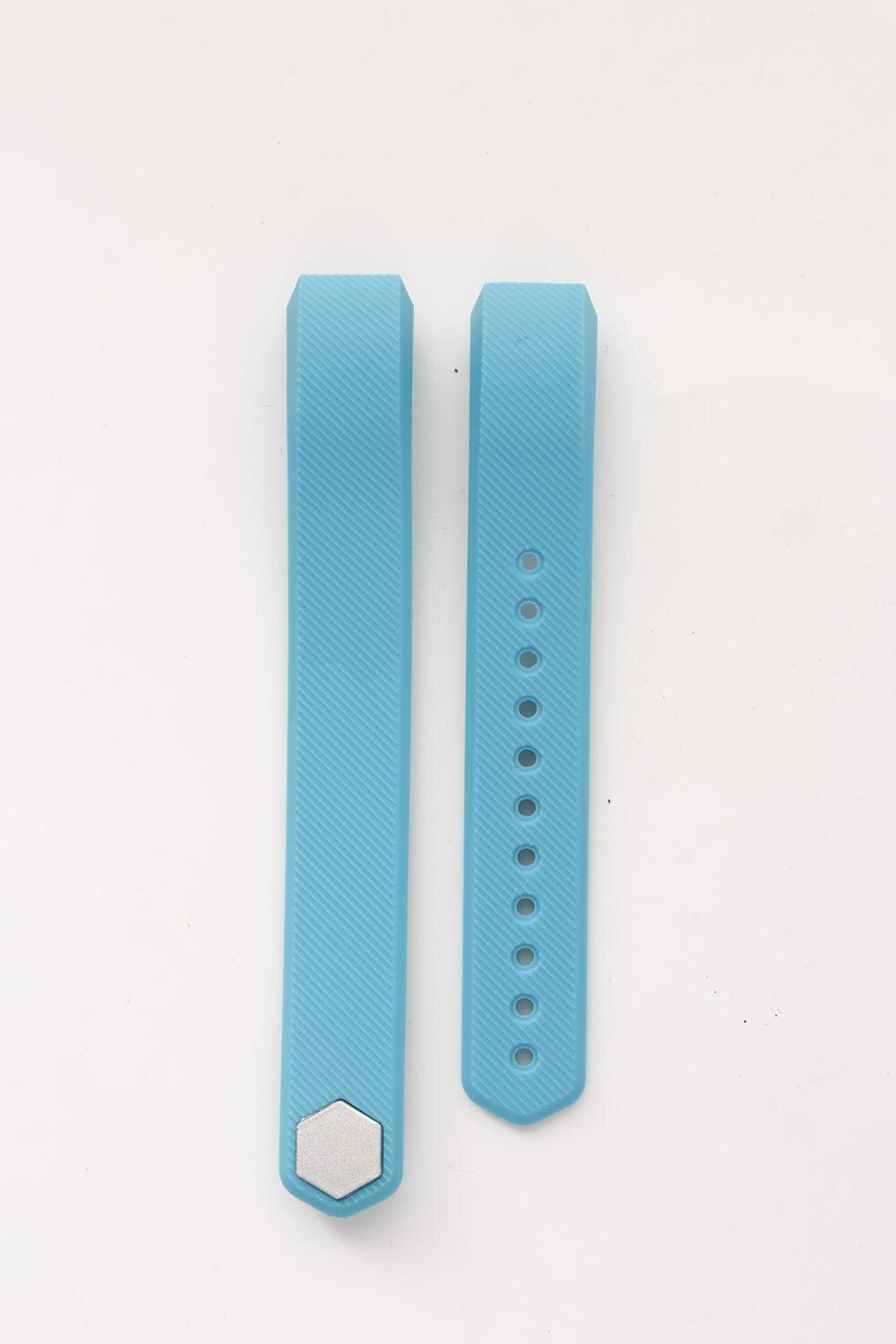 Silicone Band for Fitbit Alta HR Adjustable Soft Secure Wristband Strap Bracelet Watch Replacement Accessories: Light Blue L