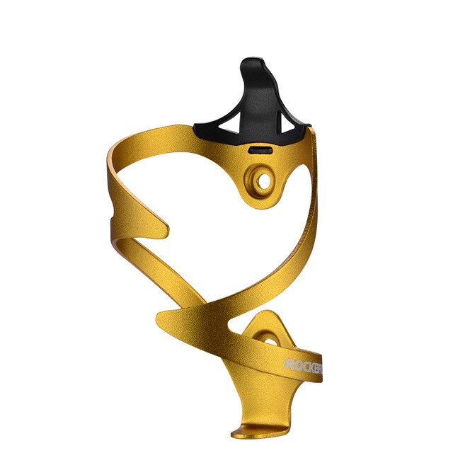 ROCKBROS Ultralight Bicycle Alloy Bottle Holder Aluminium MTB Mountain Road Bike Bicycle Accessories Water Bottle Cage Holder: Bilateral gold