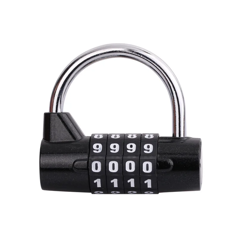 4,5 Digit Number Combination Travel Password Lock Zinc Alloy Combination Padlock 4 Colors Coded Lock Security Safely Code: black