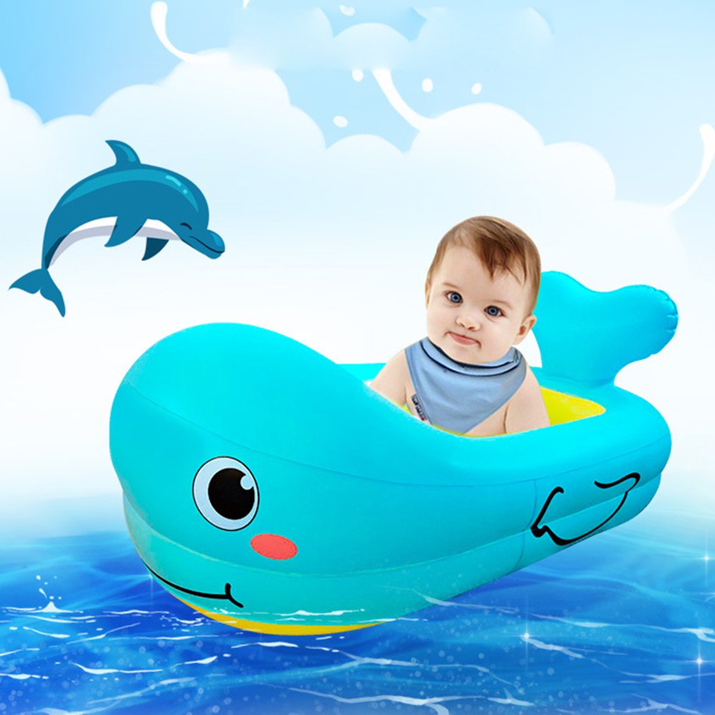 Little Yellow Duck Thickened Baby Bathtub Inflatable Pool Whale Bath Tub Infant Bathtub