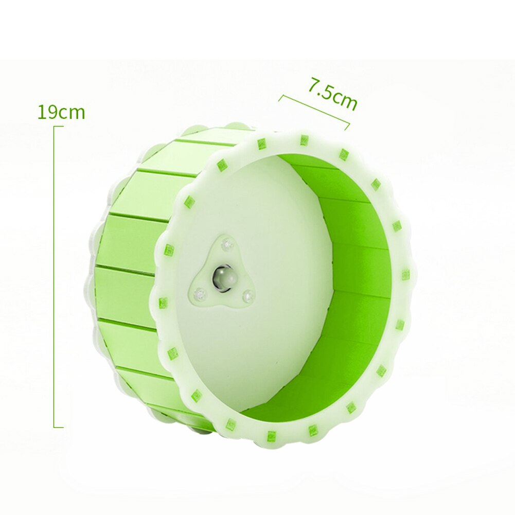 Rueda de ejercicio para hámster, ratón silencioso giratorio para correr, disco para mascotas, juguete deportivo para correr, Hamster: Green