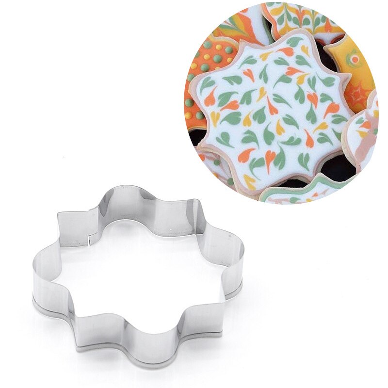 8 Style Plaque Cookie Cutter, Frame Shapes Sugar Cookie Cutters for Birthday Wedding Baby Shower, DIY Stainless Cookie Mold: H