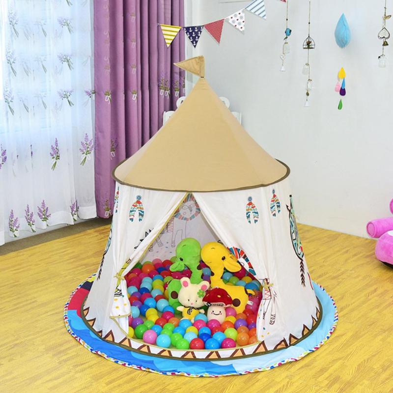 Kid Tent House Cartoon Chicken Kids Hang Flag Tent Baby Play House Princess Castle Hang Flag Children Tent Play Base