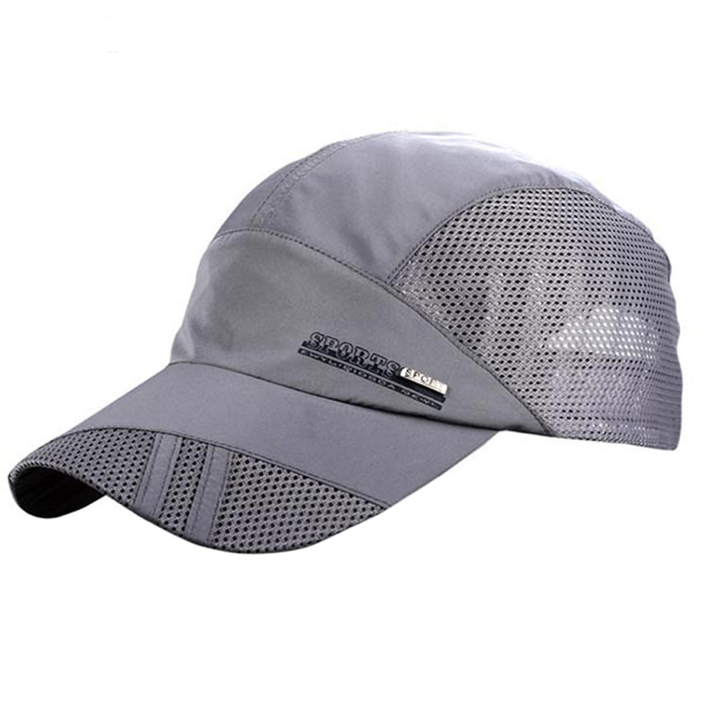 Breathable Mesh Sun Hats Cap Quick Drying Hats For Men Blue gray: NO4