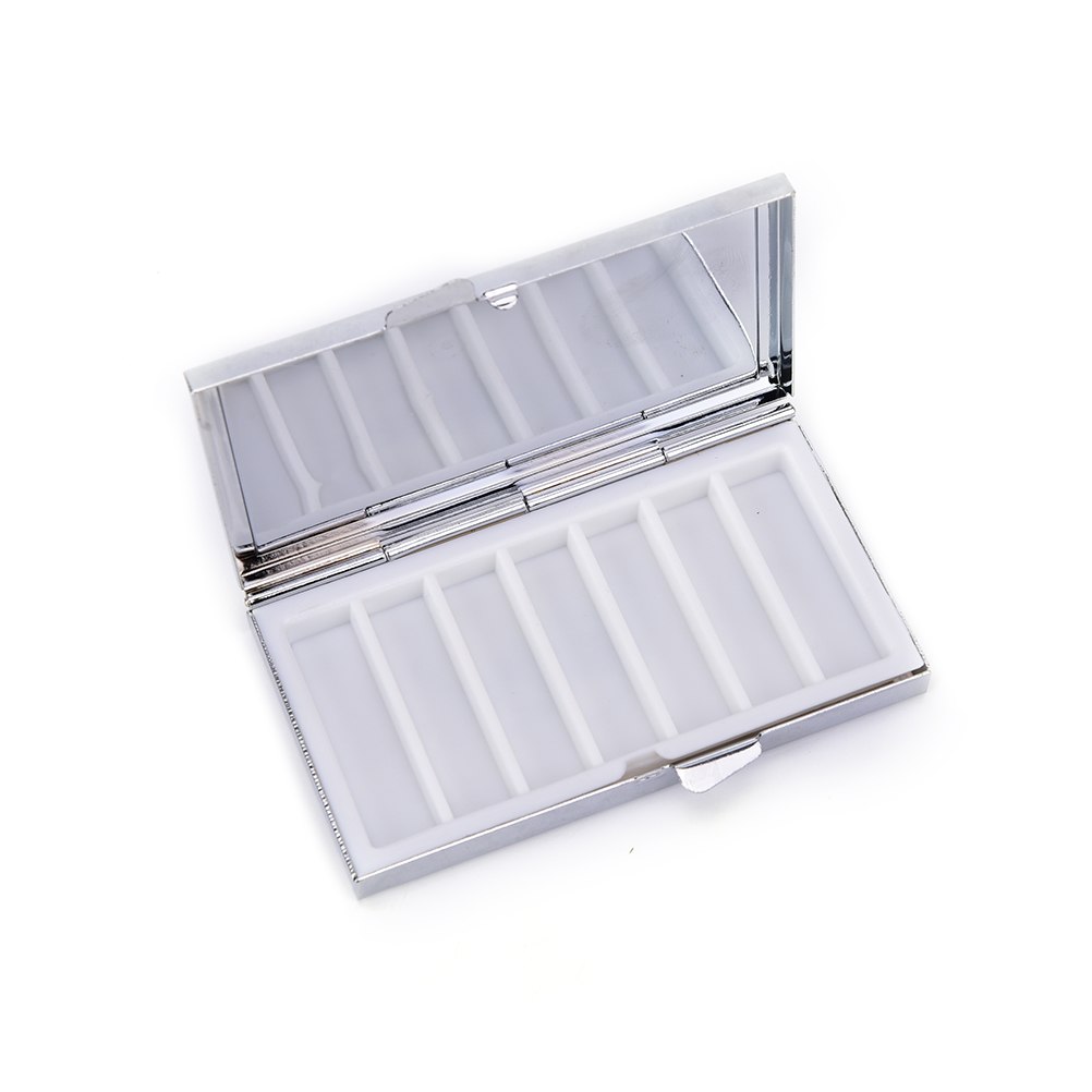 1PC 7 Grid Folding Metal Pill Case Container For Medicines Organizer Pill Box For One Week Health Care