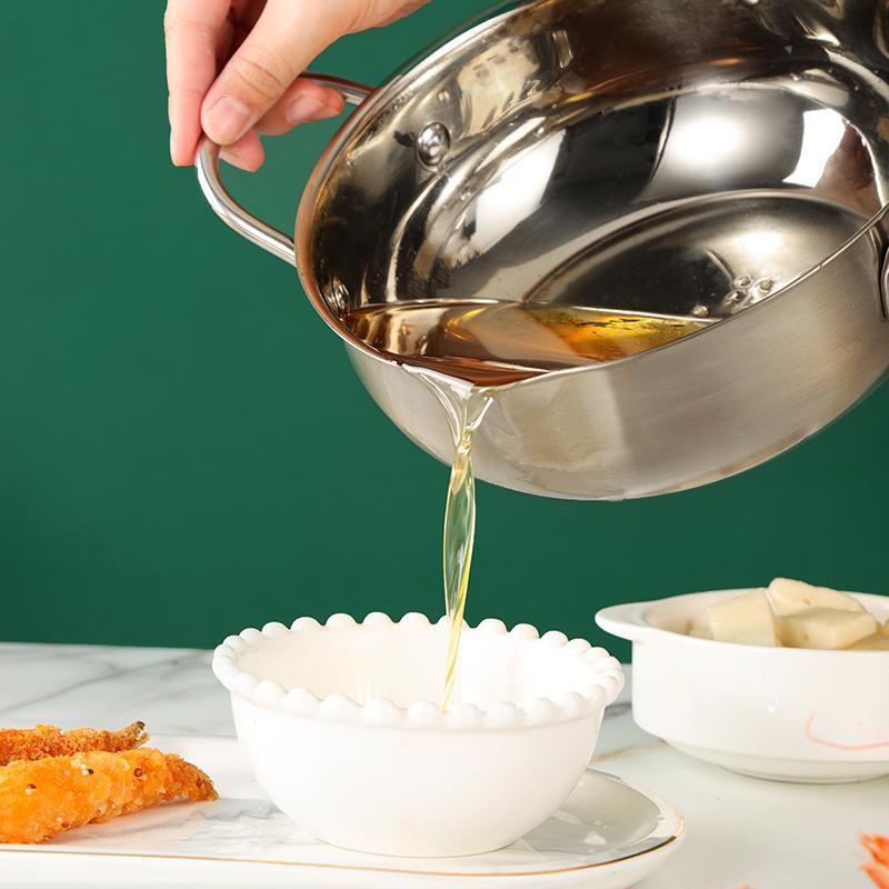 Fryer Pot with Thermometer Tempura Fryer Pan Kitchen Deep Frying Pot With Oil Drain Rack Kitchen Utensils Cookware
