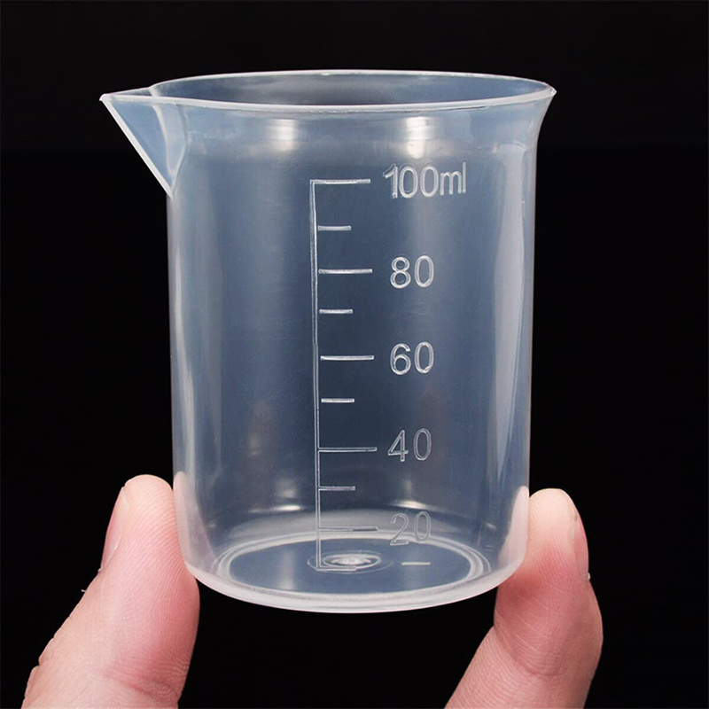 100 ML 10Pcs Kunststoff Absolvierte Messbecher Flüssigkeit Container Epoxy Harz Silikon, Der Werkzeug Transparent Mischen Tasse