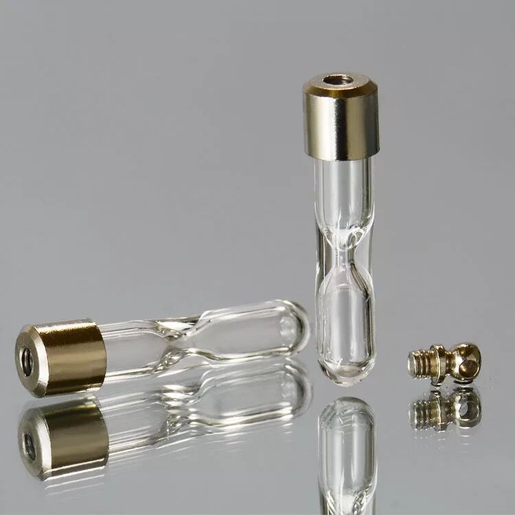 10pcs/lot Hourglass screw cap glass vial pendant Miniature Wishing Bottles vial clear oil charm necklace pendant name on rice