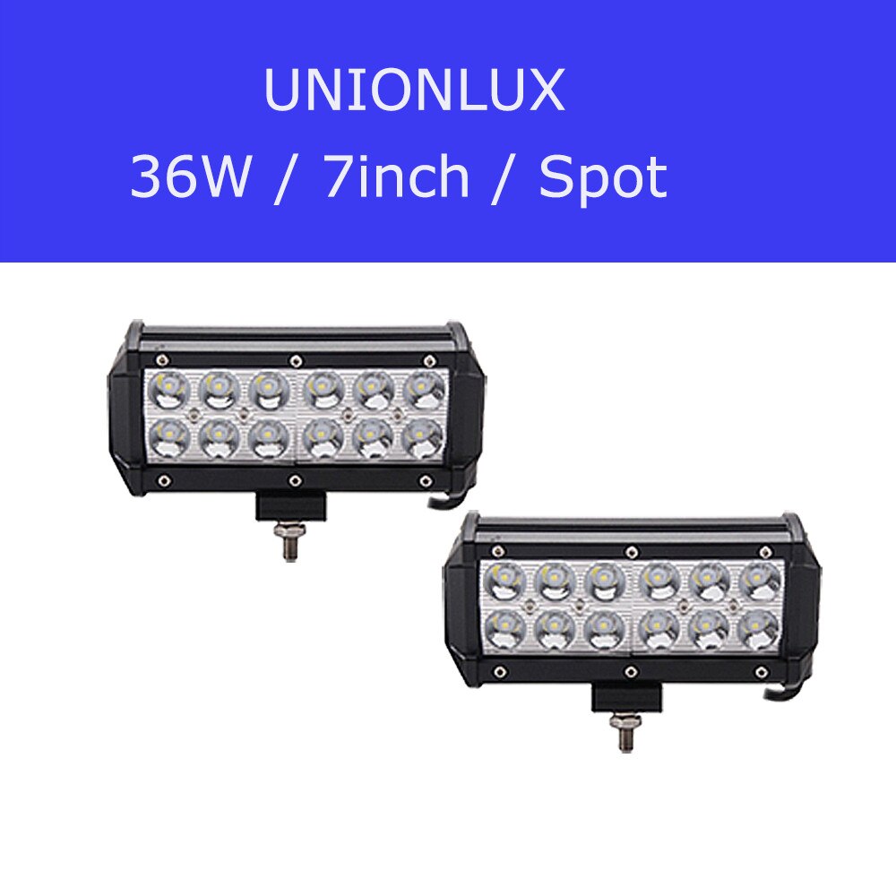 18W 36W 72W 126W LED Work Light Bar Combo Off road 4" 12" 17" 20inch LED Bar for Truck Tractor ATV SUV 4X4 4WD Fog Driving Lamp: 2x7in 36W Spot