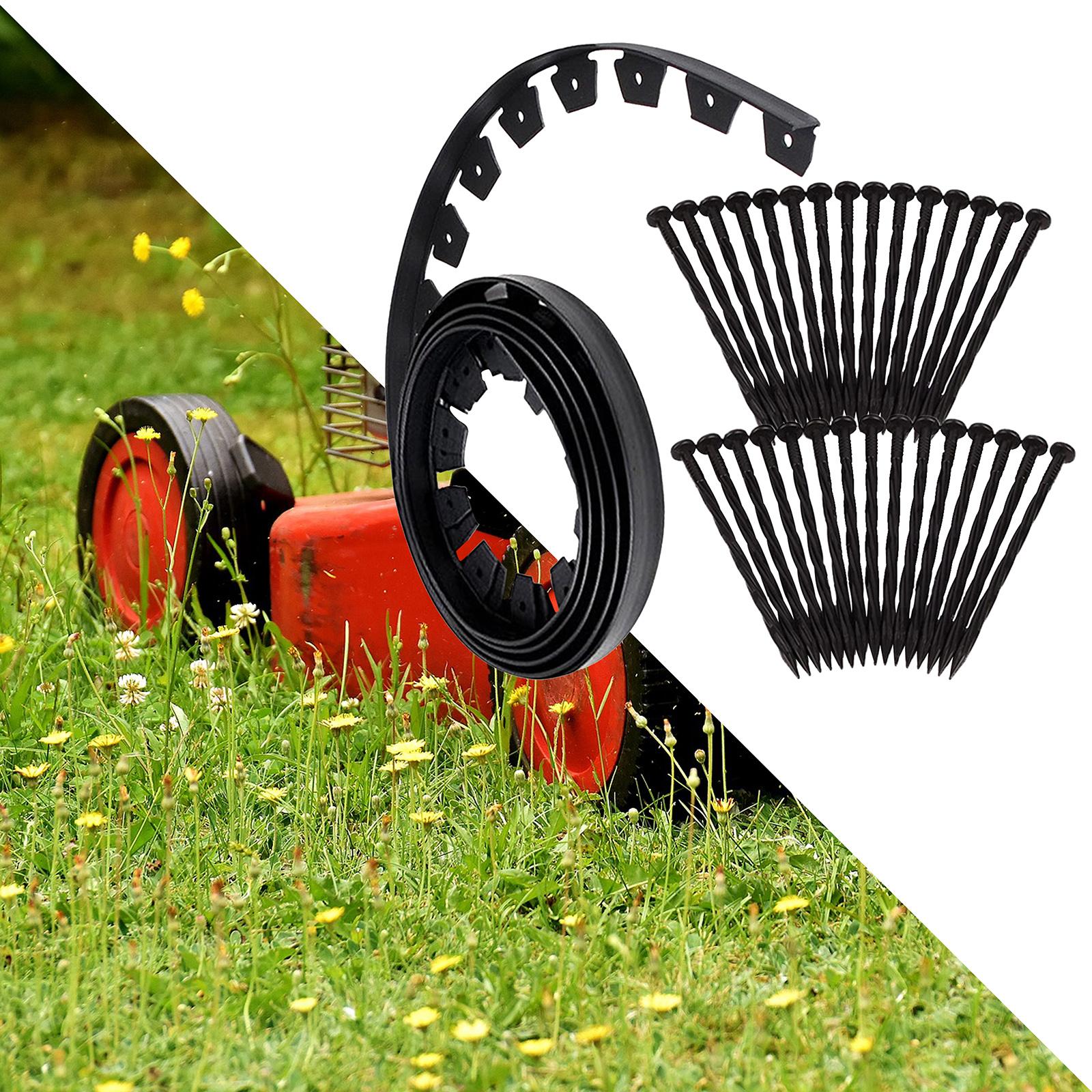 10M Yard Edging Kit Boundaries Landscape Border for Fence Patio Driveway
