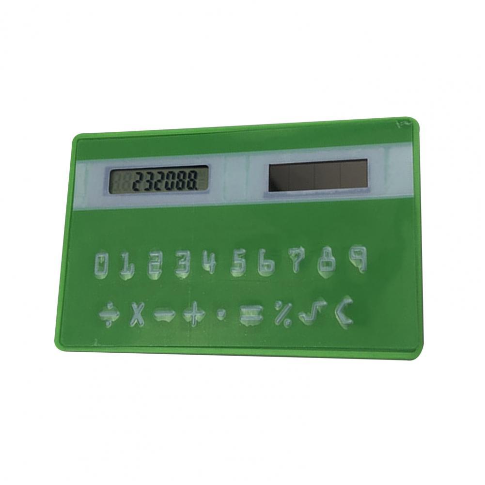 Handheld Calculator Impact Resistant Student Calculator Eco-friendly Ultra Thin Reliable 8-Digit Display Mini Calculator:  Green