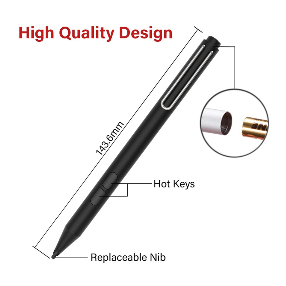 Active Stylus Pen Aluminum Alloy Pressure Sensitivity Stylus Active Pen Surface Laptop Stylus Pen