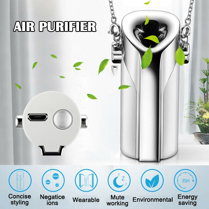 Mini Usb Air Cleaner Portable Wearable Air Purifier Negative Ion Air Purifier With Oxygen Bar Formaldehyde Haze Purifier