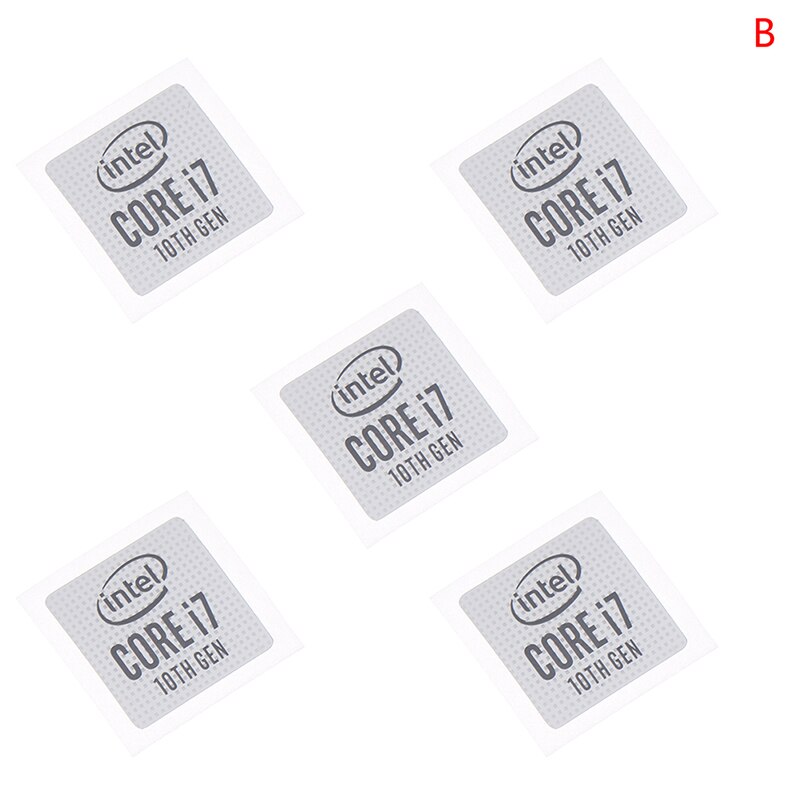 5pcs 10th Gen Core I5 I7 I9 DIY Sticker Labels Notebook Decoration Small Gold Label Notebook Ornament Sticker Labels: B