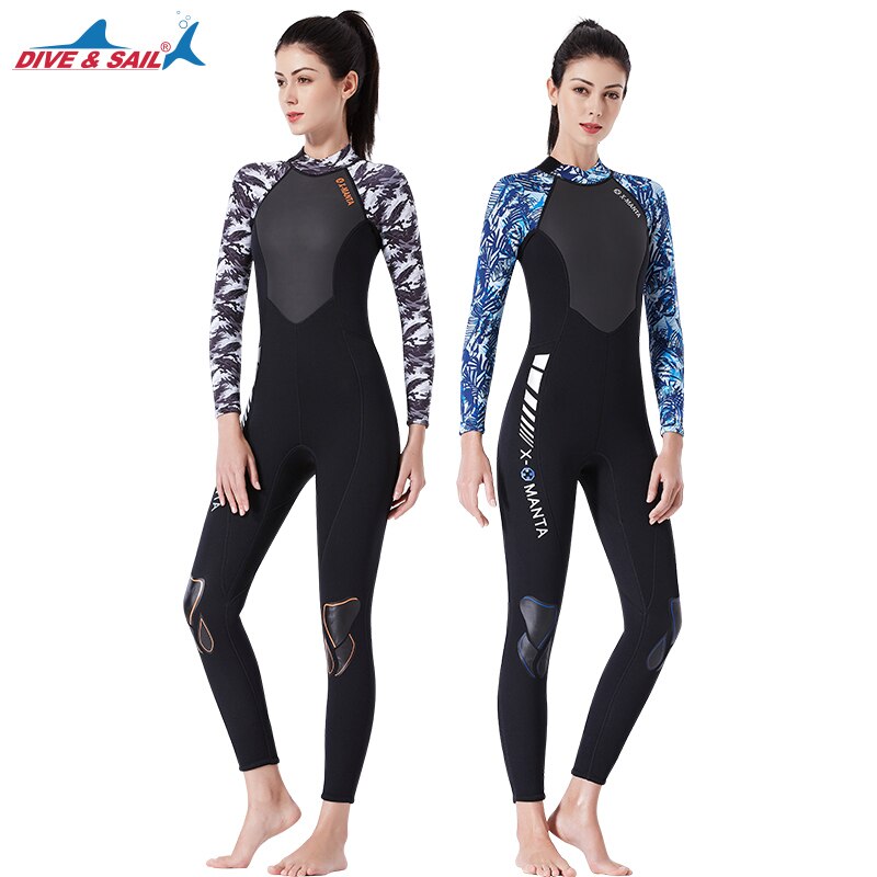 DIVE & SAIL 1.5MM Neoprene Wetsuit Women Men Warm One Piece Wet suit for Scuba Diving Surfing WS-19483