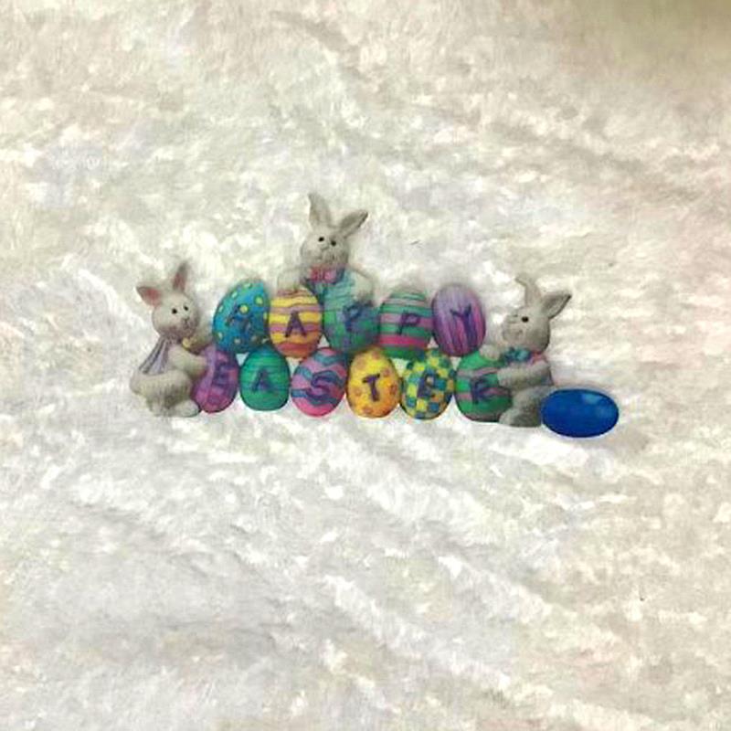 Corona con estampado de conejo de pascua, colgante de huevo de conejo para , decoración de Ambiente, decoración de pared para el hogar, accesorios,: Bull Rabbit A