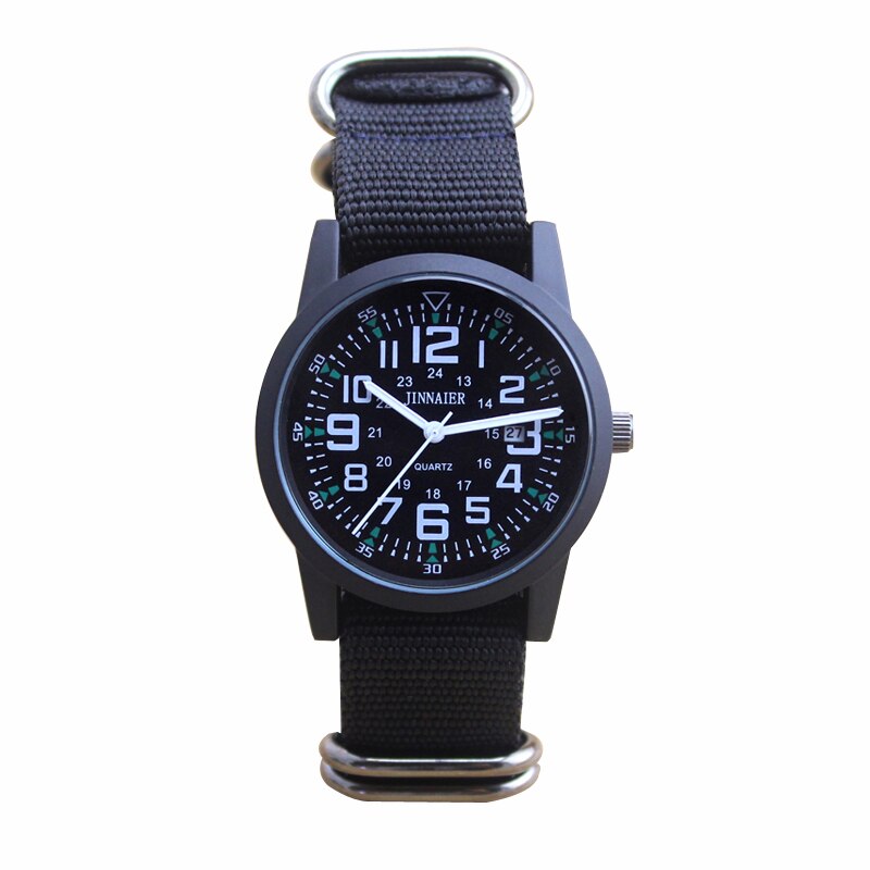 jinnaier koppels liefhebbers vrouwen mannen quartz sport horloges studenten Streep canvas elektronische waterdichte horloges klok