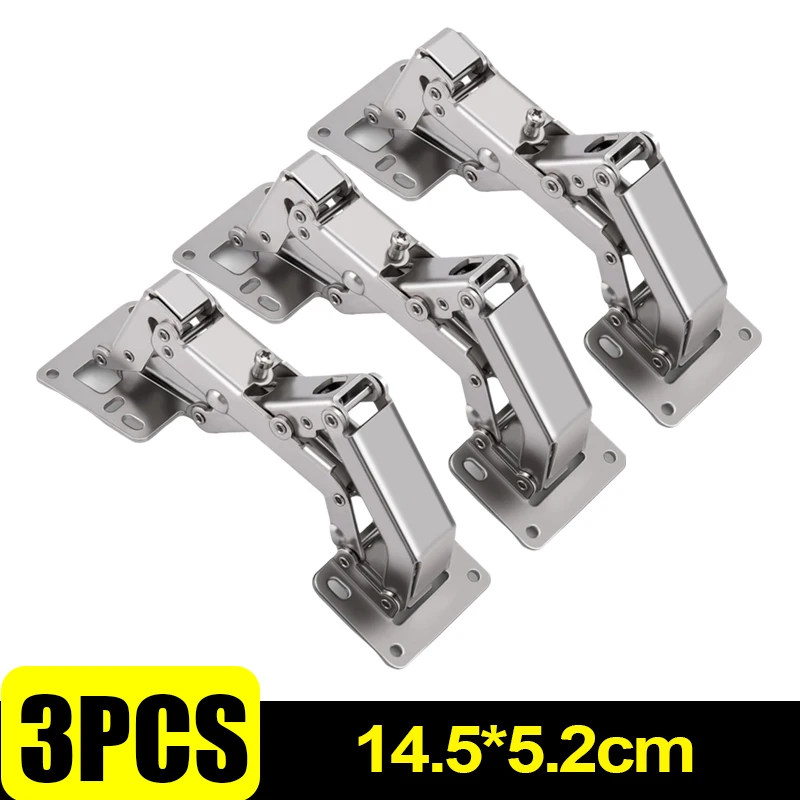 3/1PCS Adjustable Steel Cabinet Hinges 130-170 Degree Hydraulic Soft Close Hinge Kitchen Cupboard Doors Hinge Furniture Hardware: Yellow